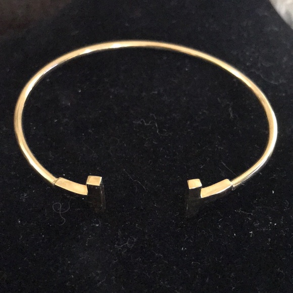 Jewelry - Designer Inspired Gold Plated T Bracelet